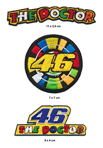 The Doctor 46 Aufnäher Aufbügler Patch 3 Stück Rossi Moto GP TURBOVERSAND von Unbekannt