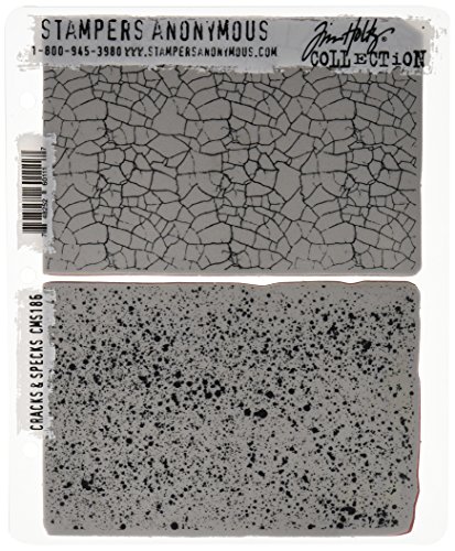 Tim Holtz Cling Rubber Stamp Set 7"X8.5"-Cracks & Specks von Stampers Anonymous