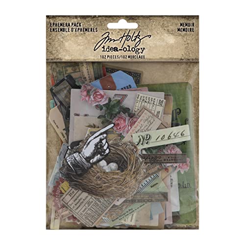 Tim Holtz 672128 Idea-Ology Ephemera Pack 102/Pkg-Memoir Kunsthandwerk, multi von Tim Holtz