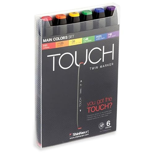 Touch Twin Marker 6er Set Main Colors von TOUCH