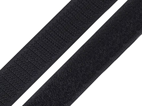 Unbekannt 1 Meter Klettband, schwarz, Flausch & Hakenband komplett; in verschiedenen Breiten zur Auswahl (25mm) von Unbekannt