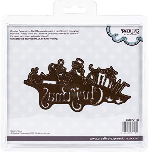 Unbekannt CEDPC1136 Paper Cuts Edger – Weiße Weihnachten – Bastelschablone, Metall, size 14.6 x 7.1 cm von Unbekannt