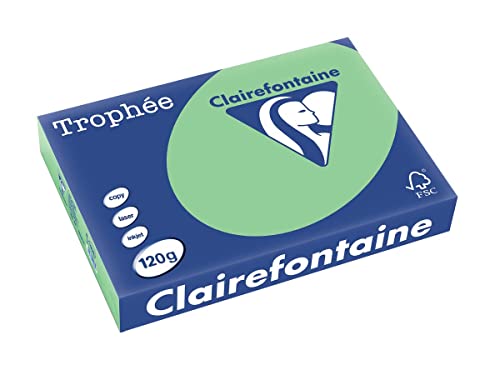 Clairalfa 1228C Universal-Papier Trophee, A4, 120 g/qm naturgrün von Clairefontaine