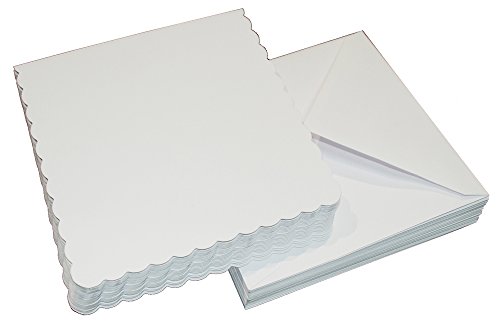 Craft UK 25 weiße Karten und Umschläge, 17,8 x 17,8 cm, Karton, 17.78 x 17.78 x 17.78 cm von Craft UK Limited