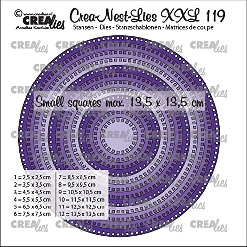 Unbekannt Crea-Nest-Lies XXL Stanzformen Kreise mit kleinen Quadraten Bastelset von Unbekannt