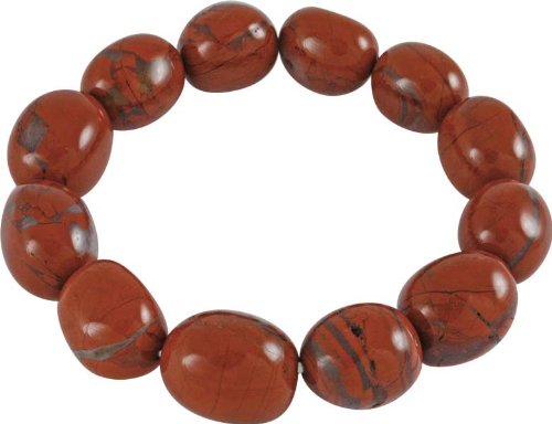 Unbekannt Edelstein-Armband, Jaspis rot, Nuggets 12-16 mm von Unbekannt