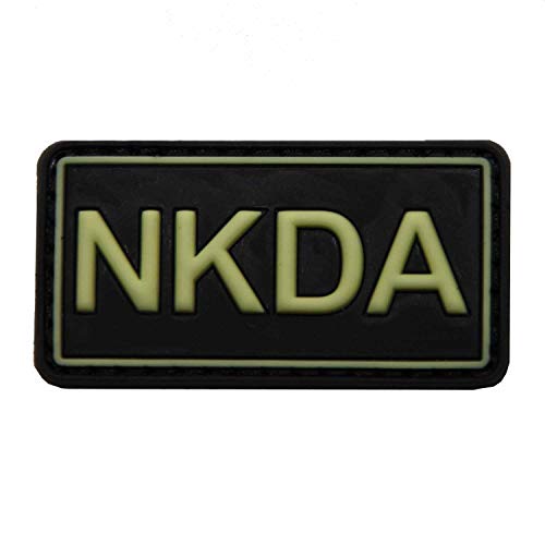 unbekannt Emblem 3D Rubber Patch NKDA oder NO Pen Klett Abzeichen NKDA schwarz/Glow von unbekannt