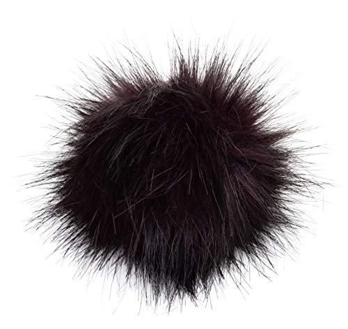 Unbekannt Fell Pompom, Polyacryl, Eggplant, 12-14 cm von Unbekannt