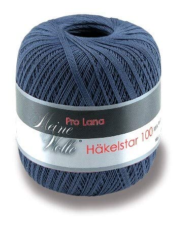 Unbekannt Häkelstar 100-100g - Farbe: 50, stahlblau (18 Farben erhältlich), LK278040050 von Prolana