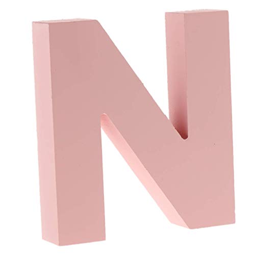 Unbekannt Holz-Buchstaben, 26 Buchstaben, Festzelt-Buchstaben, Wandschild, Türschild, A-Z, für Kinderzimmer, Kinderzimmer, Dekoration, Pink (N) von Unbekannt