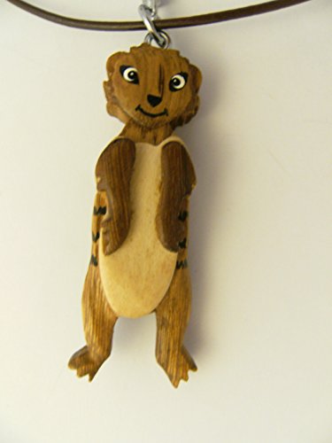 Unbekannt Kette Erdmännchen Holzanhänger Lederband, Ketten Modeschmuck Afrika Unbekannt Kette Erdmännchen Holzanhänger Lederband, Ketten Modeschmuck Afrika von Unbekannt