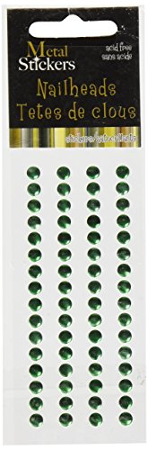 Unbekannt Metall Stickers Nagelköpfe 5 mm Round 64/pkg-Christmas grün von Unbekannt