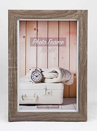 Unbekannt Nelson Holz Bilderrahmen 10x15 cm bis 40x60 cm Shabby Weiß Braun Foto Rahmen: Farbe: Braun | Format: 30x40 von Unbekannt