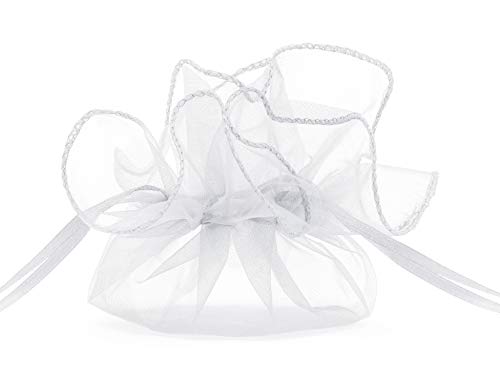 PartyDeco Weiß Organza Drawstring Taschen Geschenk Verpackung Hochzeit Gast Geschenk Taschen Schmuck Box DIY Geschenk Box von PartyDeco