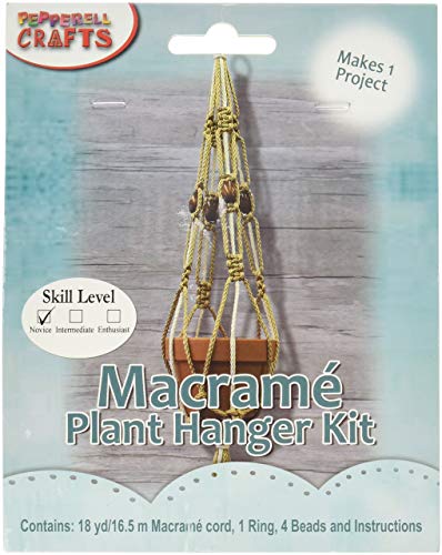 Pepperbell Makramee Pflanzenhänger Kit, Acryl, Mehrfarbig von Pepperell