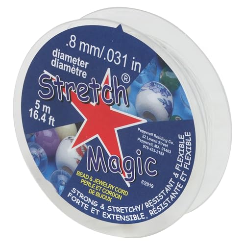 Stretch Magic SM08CL5 Perlenschnur, Polyurethan, farblos, 0.03 inches, 5 von Stretch Magic