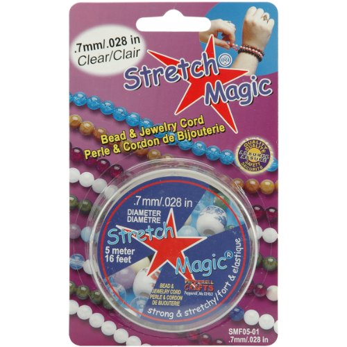 Stretch Magic SM07CL5 Perlenschnur, Polypropylen, farblos, 0.7 mm, 5 von Stretch Magic