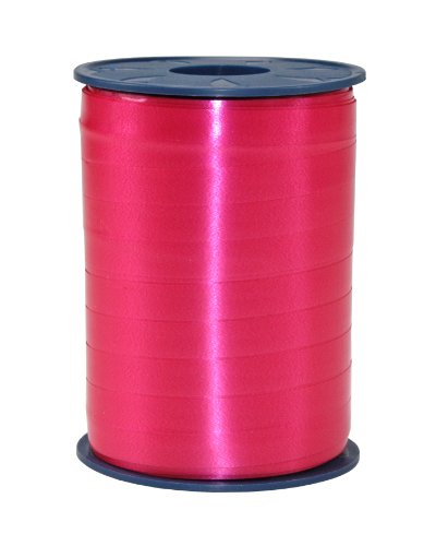 Präsent C.E. PATTBERG Geschenkband Himbeere-rosa, 250 Meter Ringelband 10 mm zum Basteln, Dekorieren & Verpacken von Geschenken zu jedem Anlass von Präsent