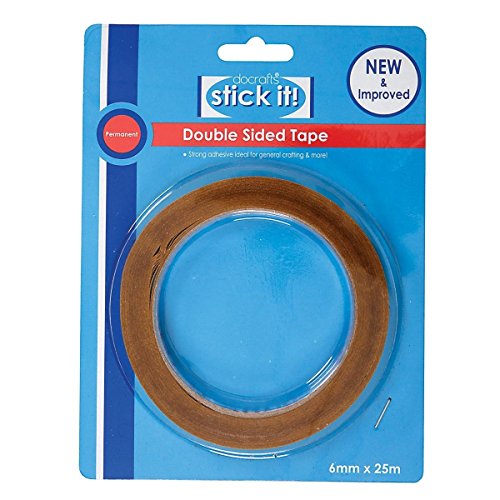 Stick it, 25 x 6 mm, Doppelseitiges Klebeband, braun von Docrafts