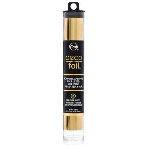 Thermoweb 5 Transfer Sheets Foil, Folie, Gold, One Size von iCraft