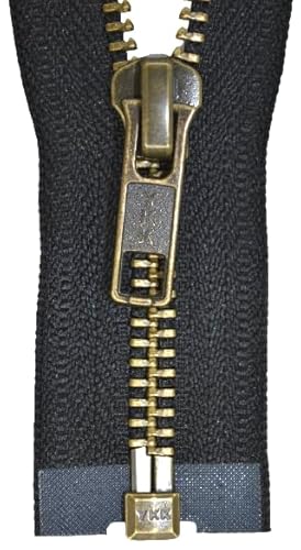 YKK Reißverschluss 1 Wege teilbar schwarz 75 cm Metall Metallzähne YKK Reißverschluss 1 Wege teilbar schwarz 75 cm Metall Metallzähne von YKK