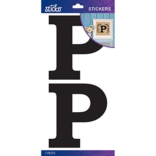 stickosticko Basic schwarz Monogramm Stickers-p, andere, Mehrfarbig von Sticko