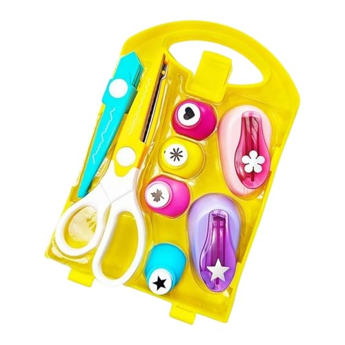 Hole Puncher for Kids, Craft Shape Punch Set, Small Paper Punch for Scrapbooking, Arts and Crafts, Leaves, Heart, Star, and Fun Pattern Punches, 8.66x5.51x2.36 Inches von Ungtyb