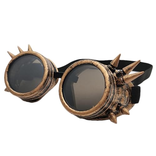 Ungtyb Steampunk Gothic Brille Vintage Steampunk Retro Brille | Gothic Cosplay Brille für Make-up | Verkleidungszubehör Vintage Brille für Versammlungen, Halloween, Kostüm-Veranstaltungen von Ungtyb