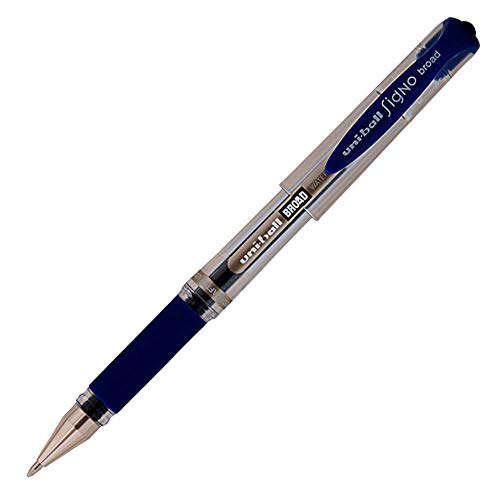 Kugelschreiber Uni-Ball UM-153 SIGNO BROAD blau, 1 mm Tinte Gel (12 Stück) von Uni-Ball