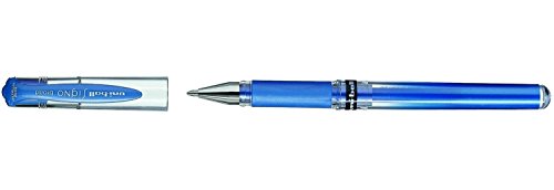 Mitsubishi Bleistift Uni Ball Signo Kugelschreiber BLUE Gel Ink Rollerball Breite 1mm Metall 1mm Spitze Feder 0,65 mm Linienbreite Mit Gummigriff UM-153 Japan Import von Uni-Ball