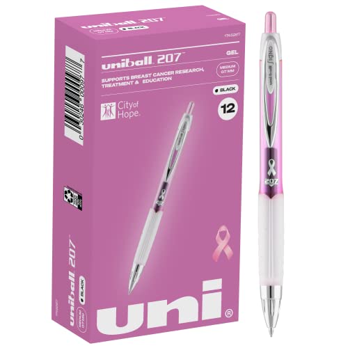 Signo Gel 207 Roller Ball Retractable Gel Pen, Black Ink, Medium von Uni-Ball