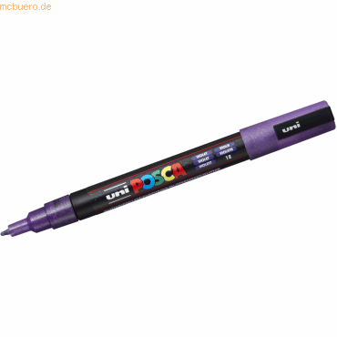 Uni-Ball Fasermaler Uni Posca PC-3M 0,9-1,3mm Glitter violett von Uni-Ball