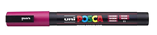 Uni Posca Marker pc-3 m Paint Glas Pen Fine Bullet Tip 0,9–1,3 mm Fuchsia [3 Stück] von Uni-Ball