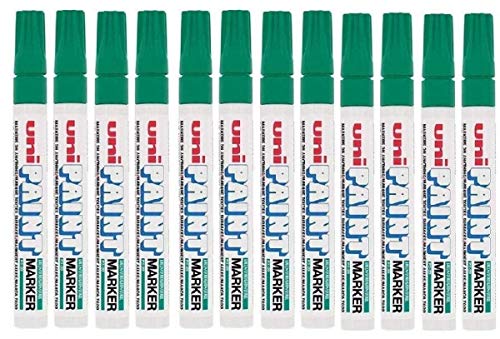 Uniball Uni Paint Ölbild-Marker permanent mittlere Spitze 12er Pack dunkelgrün von Uni-Ball