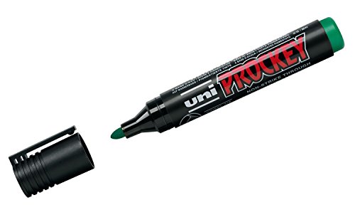 uni-ball 159163 - Marker Uni Prockey, Rundspitze, 1,5 - 3 mm, grün, 1 Stück von Uni-Ball