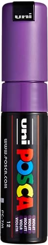 uni-ball 181334 - POSCA Marker mit breiter Rundspitze, Violett von Uni-Ball