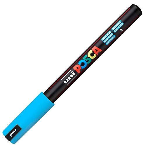 uni-ball 181743 - POSCA Marker mit kalibrierter Spitze, hellblau von Uni-Ball