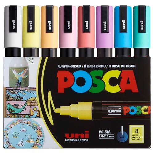 POSCA Marker Rundspitze 8er Set 1.8-2.5mm, Softcolors von POSCA