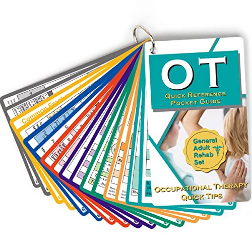 Ergotherapie-Referenz-Taschenleitfaden – Muss für OT-Ressource, 32 Seiten, OT-Schnelltipps für OT-Studenten, Ergotherapeuten, Geschenke, 17 Karten, perfektes Taschenformat, 7,6 x 12,7 cm, allgemeines von UniArea