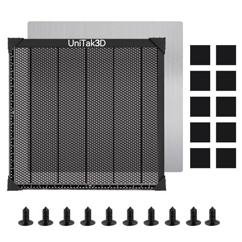 UniTak3D Honeycomb Wabentisch für Laser Graviermaschine 500x500mm for XTool D1/D1 Pro/S9/S10/S30 Pro/RAY5 Engraver Desktop Protection with Aluminiumplatte Working Area 460x460mm von UniTak3D