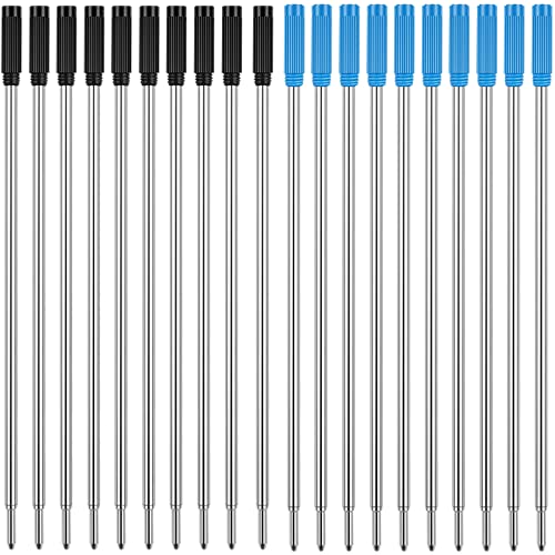 Unibene Cross Ersatzminen für Kugelschreiber, 1 mm, mittlere Spitze 10, Schwarz und 10 Blau, glattes Schreiben, austauschbare deutsche Nachfülltinte von Unibene