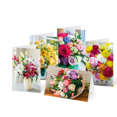 Unicef Glückwunschkarten Set (10 St., 5 Motive) mit Umschlägen - Blumenarrangements Spendenkarten - Premium Klappkarten inklusive Briefumschlag - hochwertige Grußkarten Freunde & Familie 17,5x11,7 cm von Unicef