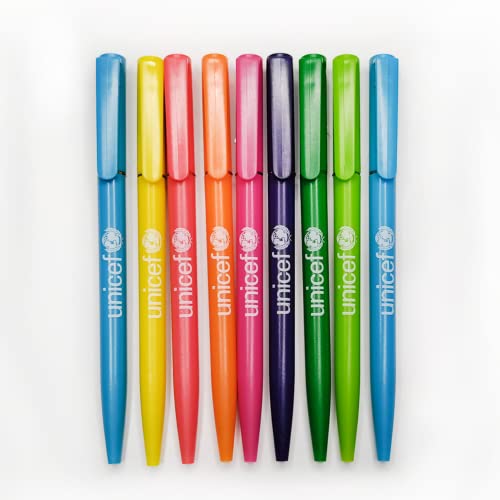 Unicef - Set mit 9 Emotionen-Kugelschreibern, blaue Tinte von Unicef