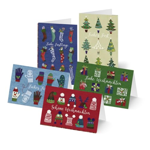 Unicef Weihnachtskarten Set (10 St., 5 Motive) Weihnachtszeit - Spendenkarten Premium Klappkarten inklusive Briefumschlag - hochwertige Grußkarten für Freunde & Familie 17,5 x 11,7 cm von Unicef