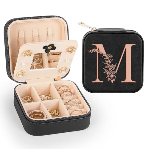 Unicorn Castle Reise-Schmuckkästchen für Damen, Reise-Schmuck-Organizer mit Spiegel, Schmuck-Organizer-Box, kleine Schmuckschatulle für Mädchen, Reiseutensilien, Größe M von Unicorn Castle