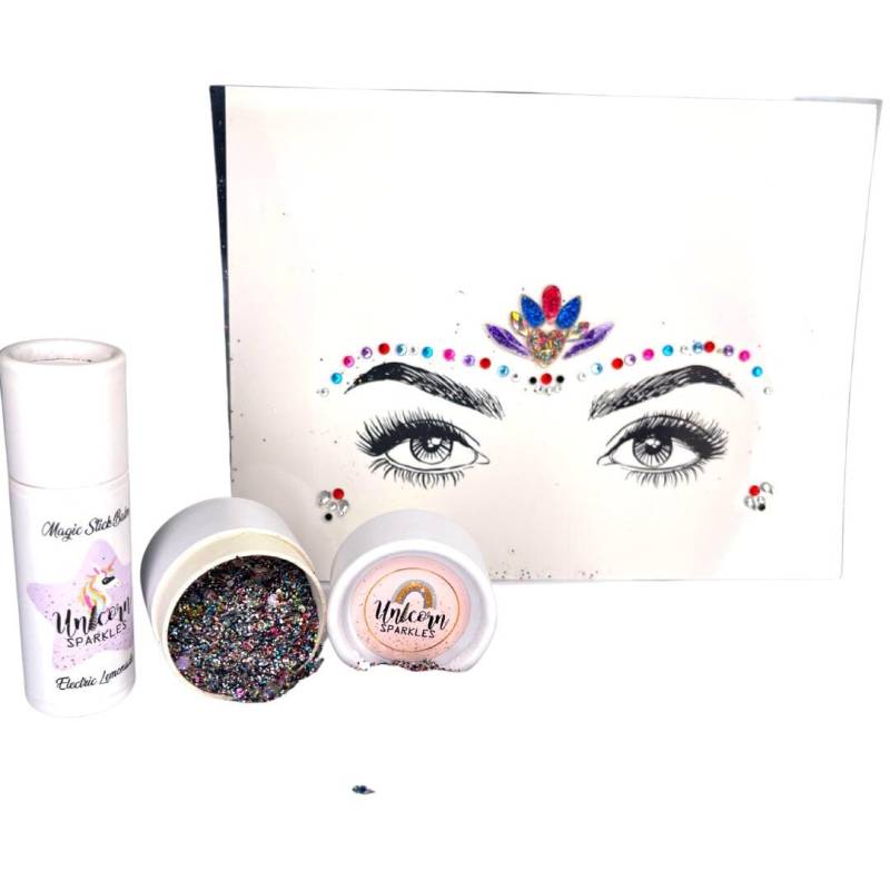 Einhorn Funkeln, Queen Of Hearts Bundle Inklusive Face Gems, Magic Stick Balsam Und Unserem Meistverkauften Bubblegum Bioglitter von UnicornSparkleAUshop