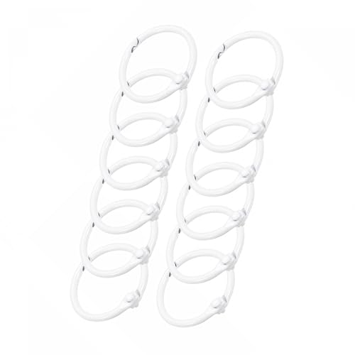 Unifizz 12 Stück 30 mm Metallfeder-Schlüsselanhänger, runder Karabiner-Schlüsselanhänger, Schnappverschluss, Triggerschnalle, DIY-Zubehör für Schlüsselanhänger, Tasche, Geldbörse, Handtasche, Weiß Unifizz 12 Stück 30 mm Metallfeder-Schlüsselanhänger, runder Karabiner-Schlüsselanhänger, Schnappverschluss, Triggerschnalle, DIY-Zubehör für Schlüsselanhänger, Tasche, Geldbörse, Handtasche, Weiß von Unifizz