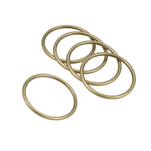 Unifizz O-Ringe aus Zinklegierung, 40 mm, Innendurchmesser, 3 mm dick, Mehrzweck-geschweißte O-Schnallen für Taschengurte, Gürtel, Makramee, Haustier-Leinen, DIY, Handwerk, Bronze, 5 Stück von Unifizz