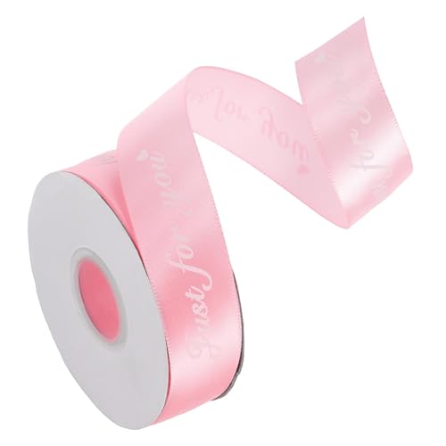 Unifizz Satinband, 2,5 cm breit, 22,7 m, personalisierbar, für Blumenstrauß, Kuchen, Schachtel, Geschenkverpackung, Hellrosa von Unifizz