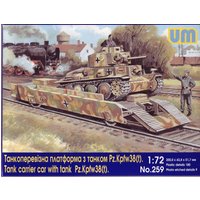 Tank carrier car with Pz.Kpfw. 38(t) von Unimodels